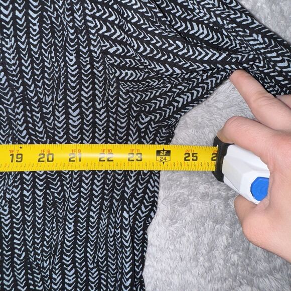 Fresh Produce Black White Arrow Print Button Up Sz XXL Office Minimalist Boho - Picture 5 of 6